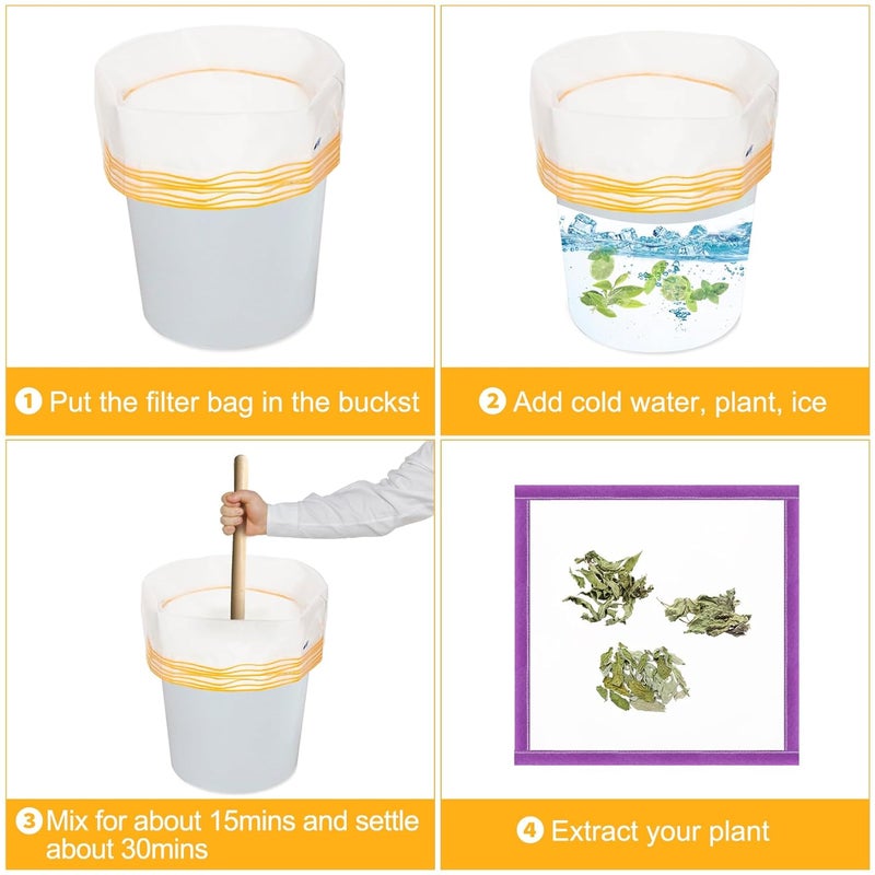 psler 5 Gallon Filter Bag with Filter Screen - Reusable Filter Bag with Opening on Top for Hydroponics Gardening 160 Micron - Image 3